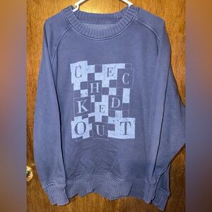 Aerie Checked Out Graphic Crewneck